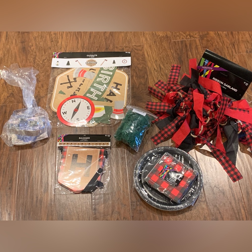 Lumberjack party supplies. All new thanks to Covid.